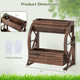 2-Tier Rustic Wood Wagon Planter with Drainage Hole product