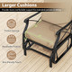 Outdoor Glider Rocking Chair with 105° Inclined Backrest product