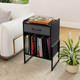 Record Player Turntable Stand with 4 Vinyl Compartments product