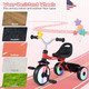 3-in-1 Kids Tricycle with Lighted Wheels and Basket product