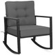 Outdoor Patio Rattan Rocker Chair with Cushions product