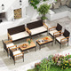 8-Piece Wicker Furniture Set with Coffee Table product