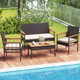 8-Piece Wicker Furniture Set with Coffee Table product