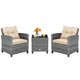 Patio Rattan Furniture Bistro Set (3 Pieces) product