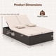 Outdoor Patio Daybed with 6-Level Adjustable Backrest product