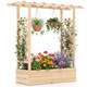 Wooden Raised Garden Bed with Trellis (1- or 2-Pack) product