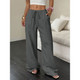 Women's Casual Low Waisted Linen Palazzo Pants product