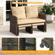 Outdoor Patio Loveseat and Ottoman (3 Piece Set) product