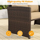 Outdoor Patio Loveseat and Ottoman (3 Piece Set) product