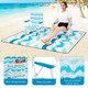 4-Piece Beach Umbrella Set with 2 Chairs and Picnic Blanket product