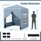 Pop-Up Canopy Tent with 4 Sidewalls and Wheeled Storage Bag product