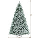 Pre-Lit Snow Flocked Hinged Christmas Tree with Metal Stand product