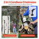 3-in-1 Cordless Electric Pole Saw, Mini Chainsaw, and Grass Trimmer product