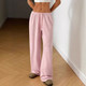 Women's Soft Knit Drawstring Wide Leg Pants product