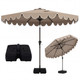 Ruffled Patio Umbrella with Base product