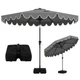 Ruffled Patio Umbrella with Base product