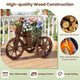 Rustic Wood Tricycle Planter (1- or 2-Pack) product