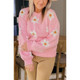 Mariah Floral Pattern Drop Shoulder Sweater product