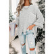 Alina Ripped Raw Hem Chunky Pullover Sweater product