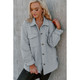 Brooklynn Retro Quilted Flap Pocket Button Shacket product