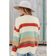 Morgan Crew-Neck Drop-Shoulder Striped Sweater product