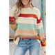 Morgan Crew-Neck Drop-Shoulder Striped Sweater product
