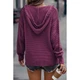Collins V Neck Ribbed Drop Shoulder Hooded Sweater product
