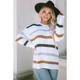 Cora Striped Popcorn Knit Sweater product