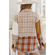 Sutton Plaid Color Block Patchwork Shirt Jacket with Pocket product