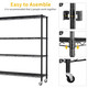 4-Tier Heavy Duty Wire Shelf Rack with Wheels product