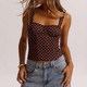Women's Square Neck Polka Dot Corset Top product