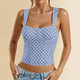 Women's Square Neck Polka Dot Corset Top product