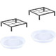 TenFuju 9.8" Metal Heavy Duty Potted Plant Stand (2-Pack) product