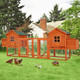 144” Large Wooden Chicken Coop with Ramps and Nesting Boxes product