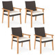 Metal Frame Patio Dining Chair with Cushion (Set of 2 or 4) product
