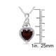 2.00 Carat (ctw) Garnet Heart Pendant Necklace product