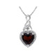 2.00 Carat (ctw) Garnet Heart Pendant Necklace product