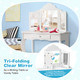 Kids Vanity Table With Tri-fold Mirror And Stool product