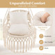 Macrame Swing Chair with Soft Cushions product