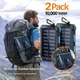 10,000mAh Solar Charger Dual USB + Type‑C/Micro USB Ports (2‑Pack ) product