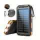 10,000mAh Solar Charger Dual USB + Type‑C/Micro USB Ports (2‑Pack ) product