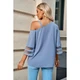 One Shoulder Buckled Strap Blouse product