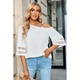 One Shoulder Buckled Strap Blouse product