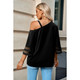One Shoulder Buckled Strap Blouse product