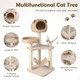 Modern Cat Tree with Natural Sisal Scratching Posts product