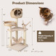 Modern Cat Tree with Natural Sisal Scratching Posts product