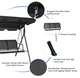 3-Seat 550-Pound Capacity Outdoor Canopy Patio Swing product