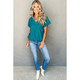 Emerson Crinkled V Neck Wide Sleeve T-Shirt product