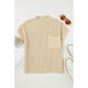 Lindsey Patch Pocket Ribbed Knit Short Sleeve Sweater product