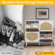 Rattan Shoe Cabinet with 4 Flip Drawers product